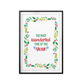 The Most Wonderful Time Of The Year UNFRAMED Print Christmas Decor Wall Art
